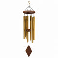 Windspiel 85 cm aus Metall und Holz in Gold Braun für Innen und Außen