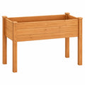 Hochbeet 120 x 60 x 80 cm Holz Natur - erhöhte Pflanzbox für Garten und Balkon