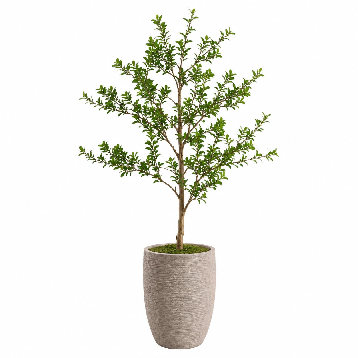 Kunstbaum 180 cm mit Kunststoffblättern Grün für Innenräume