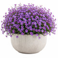 Kunstblumen-Topfpflanze 50 cm Violett aus Polyester mit Keramiktopf für Innenräume